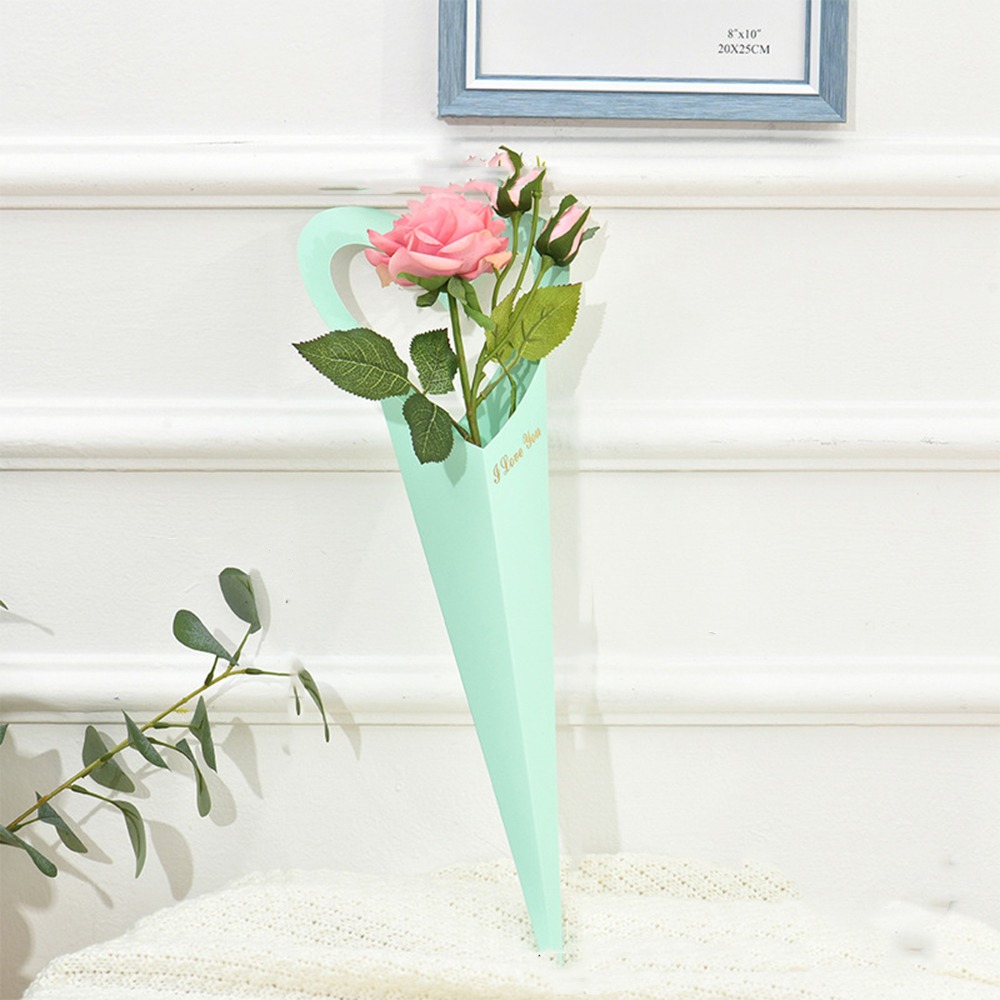 Wedding Packaging - 10pcs Romantic Heart Single Flower Box