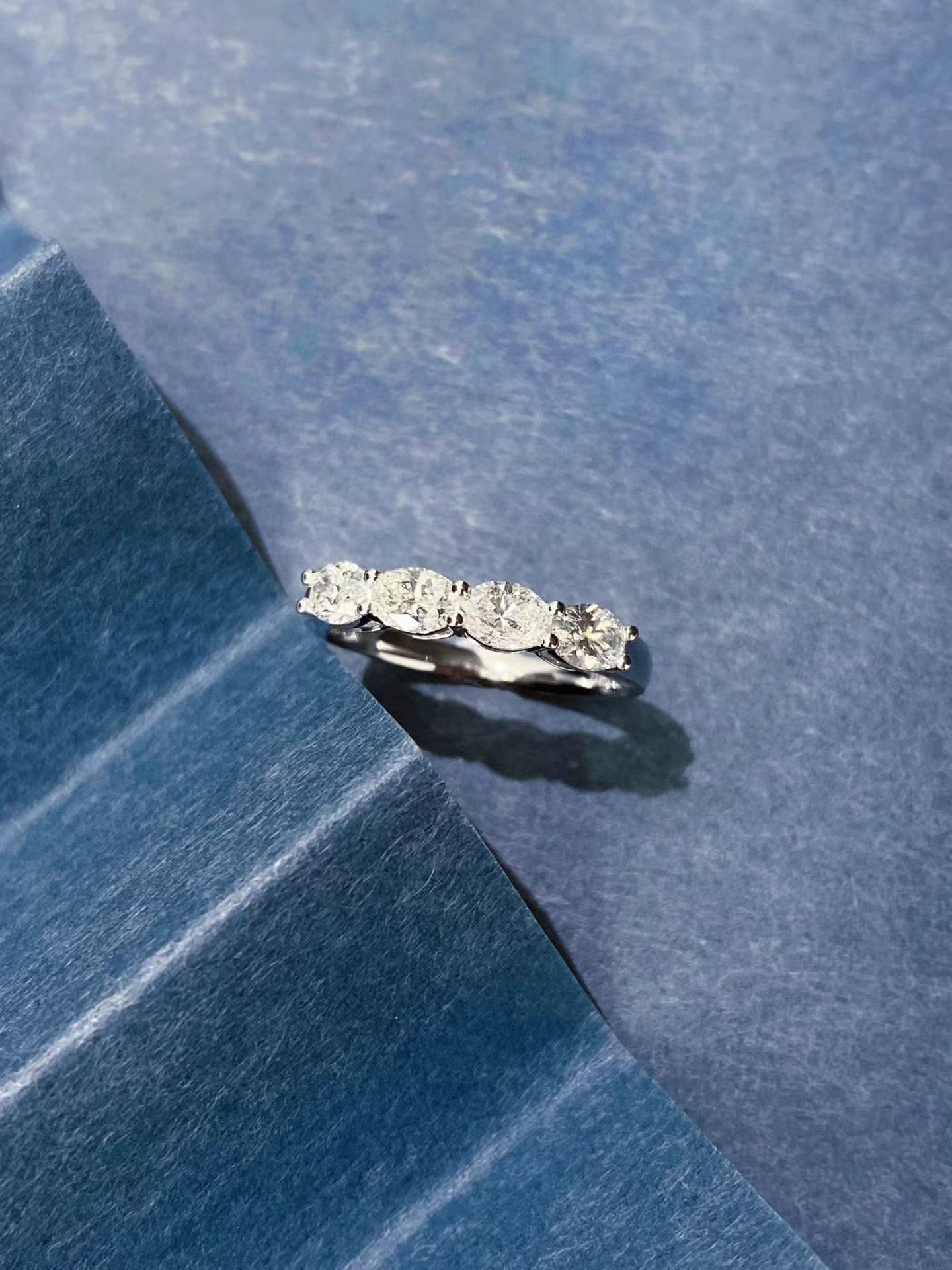 Wedding Zone - 18K Solid Gold Marquise Diamond Eternity