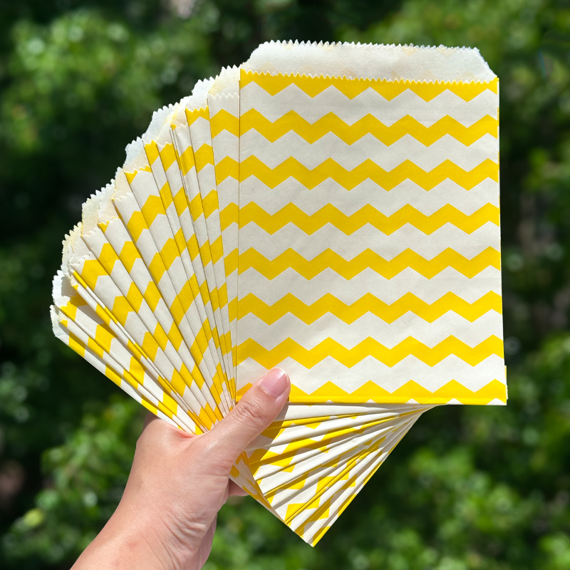 Wedding Packaging - 25pcs Royal Blue Striped Kraft Paper