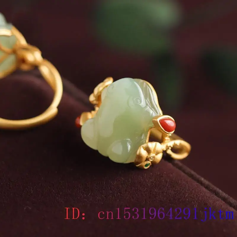 Green Jade Frog Rings Charms N - đánh giá và giá Wedding Zone
