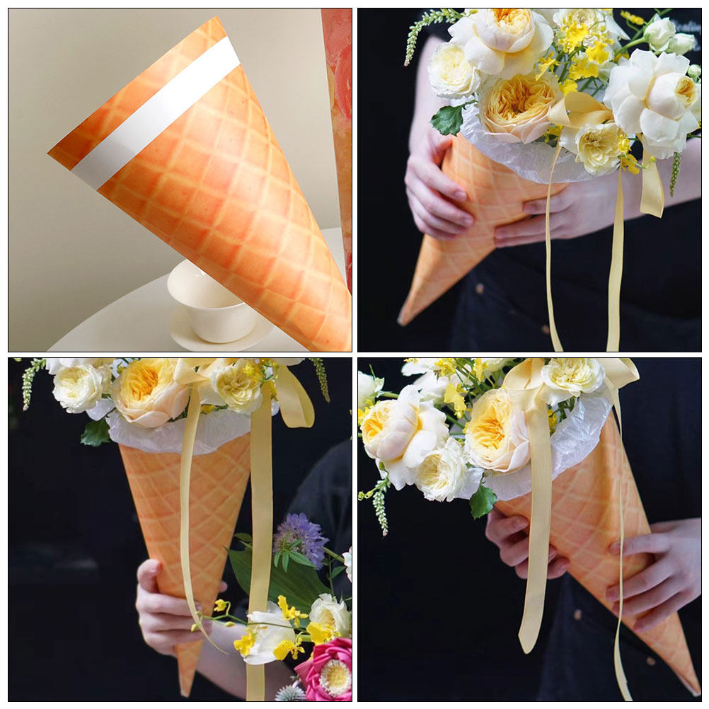 10Pcs Ice Cream Cone Flower Bo - đánh giá và giá Wedding Floral Supply