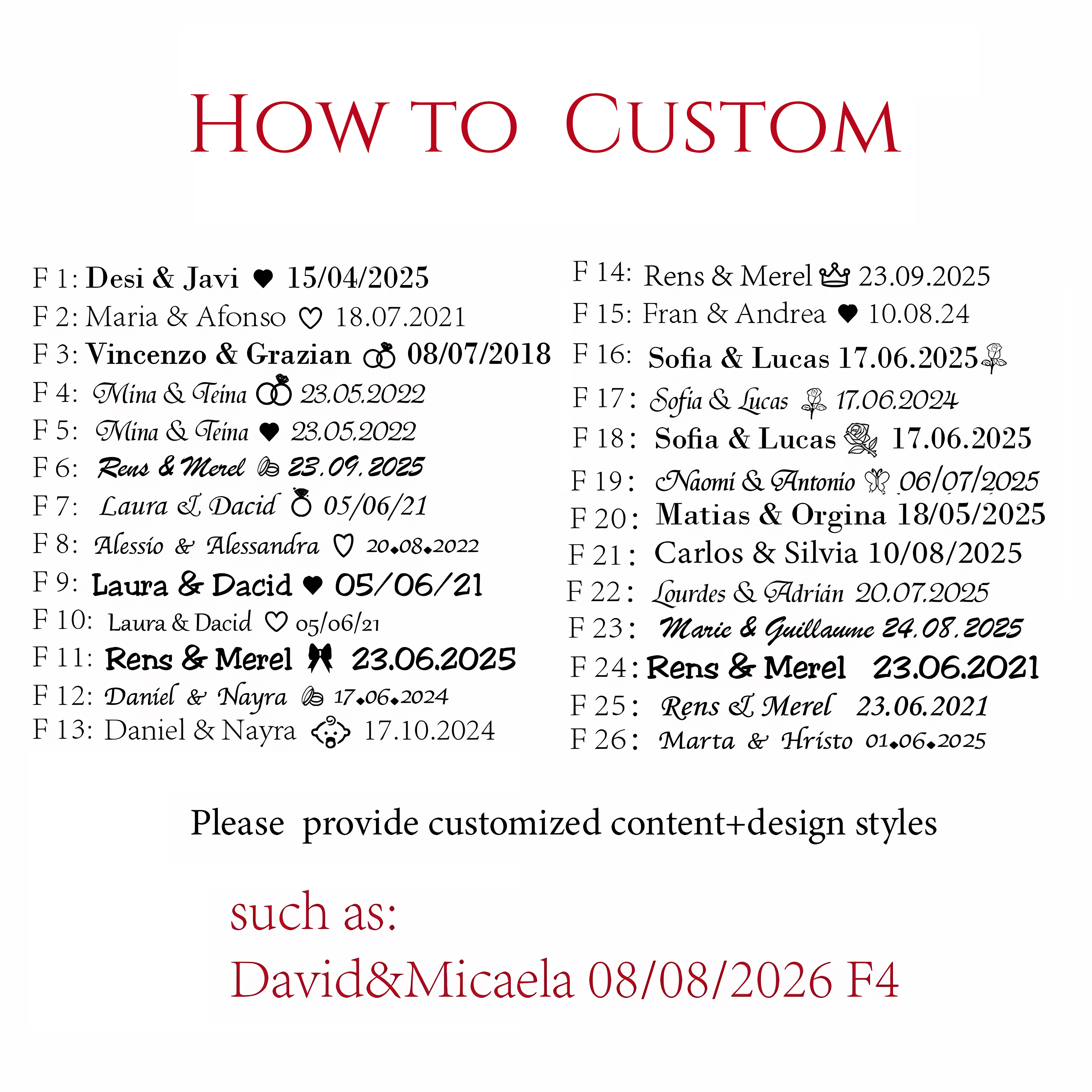 10-90pcs Personalized Engraved - đánh giá và giá Wedding Supply In Bulk