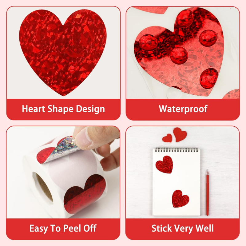 Heart Stickers - 500Pcs Valent - đánh giá và giá Wedding Envelopes