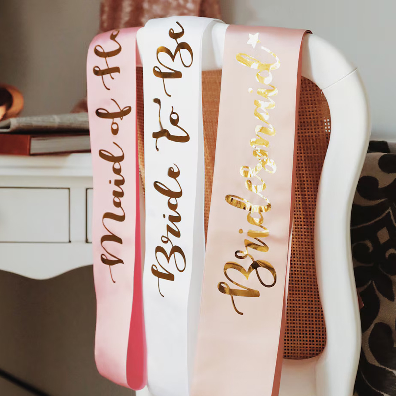 Custom Bridal Sash Bachelorett - đánh giá và giá Bride Tribe Sash