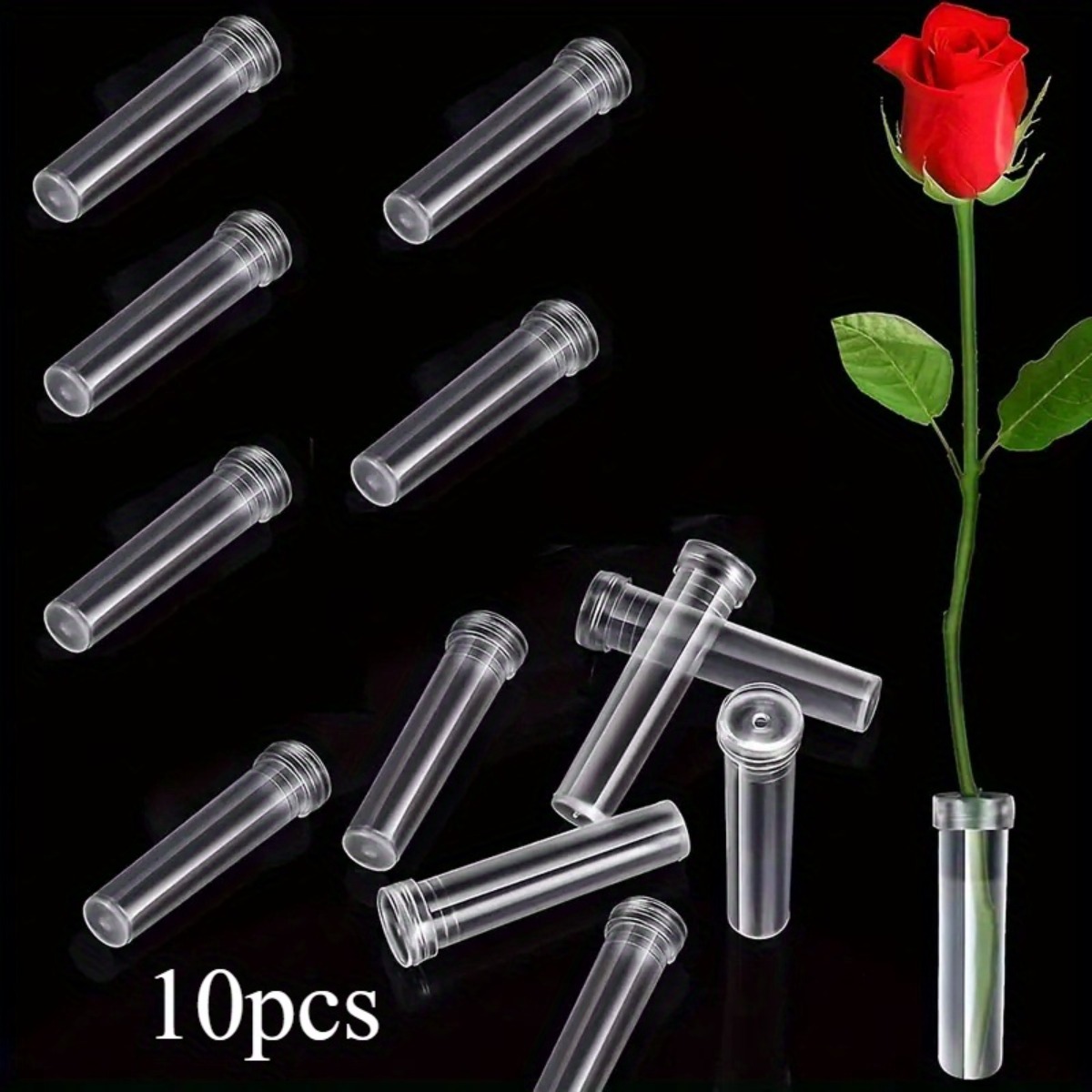 10Pc Transparent Plastic Flora - đánh giá và giá Wedding Floral Supply
