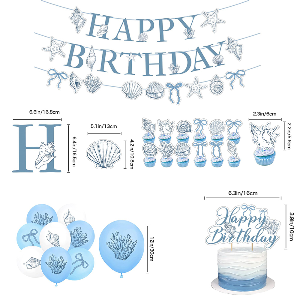 Elegant Ocean Mermaid Birthday - đánh giá và giá Confetti Balloon Set