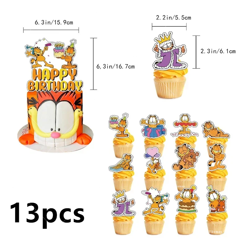 Cute Cartoon G-arfielded Birth - đánh giá và giá Confetti Balloon Set