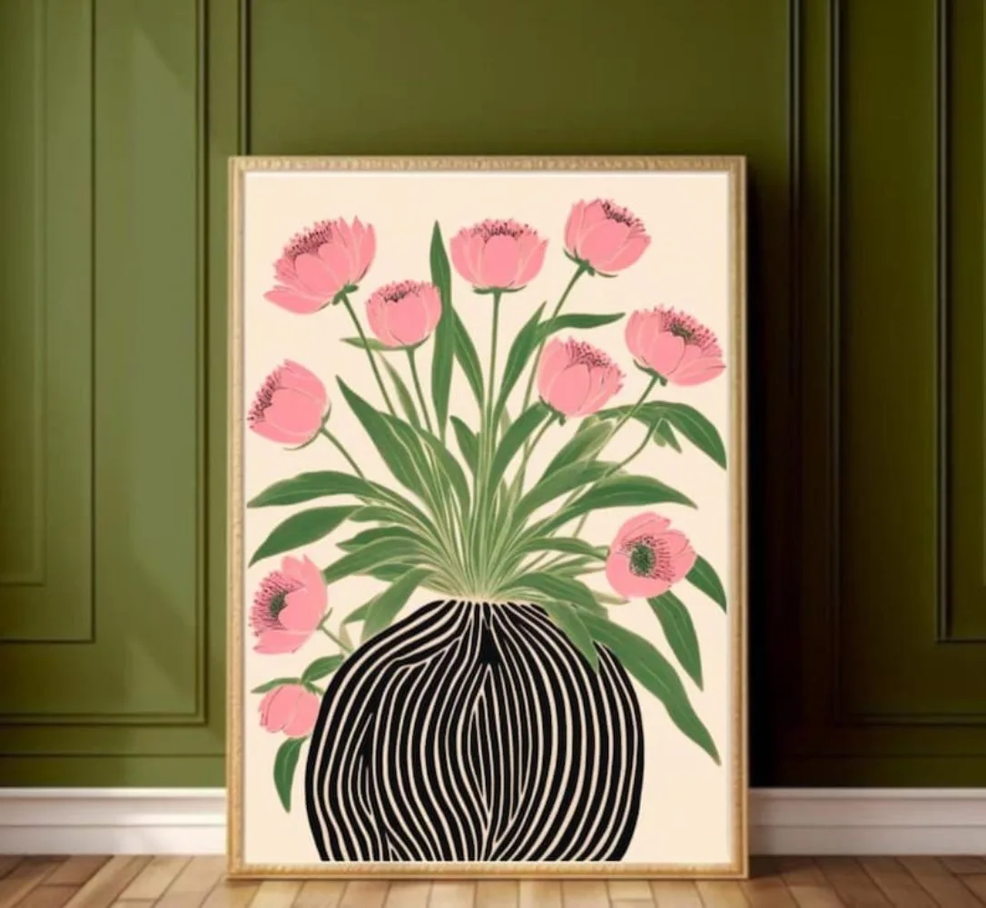 A Frameless Floral Poster,Mati - đánh giá và giá Flower Girl Basket