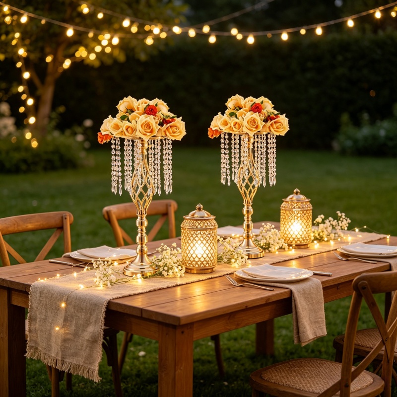 Elegant Tall Gold Crystal Flow - đánh giá và giá Flower Girl Basket