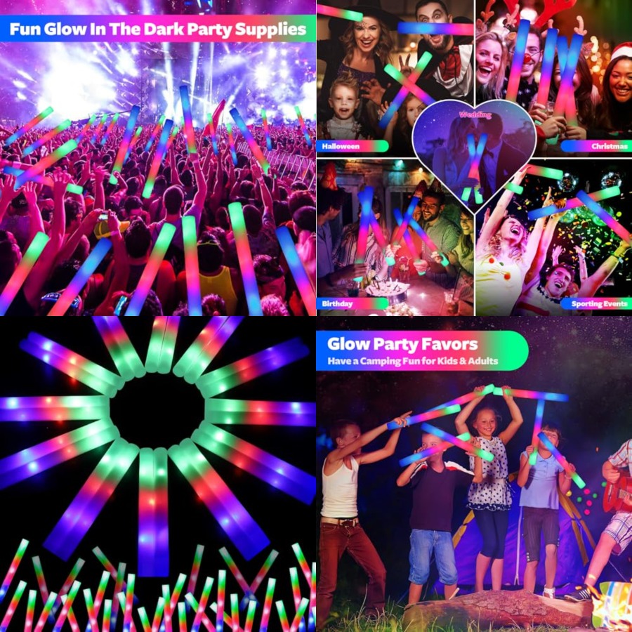 PCS LED Foam Glow Sticks Bulk, - đánh giá và giá Wedding Supply In Bulk