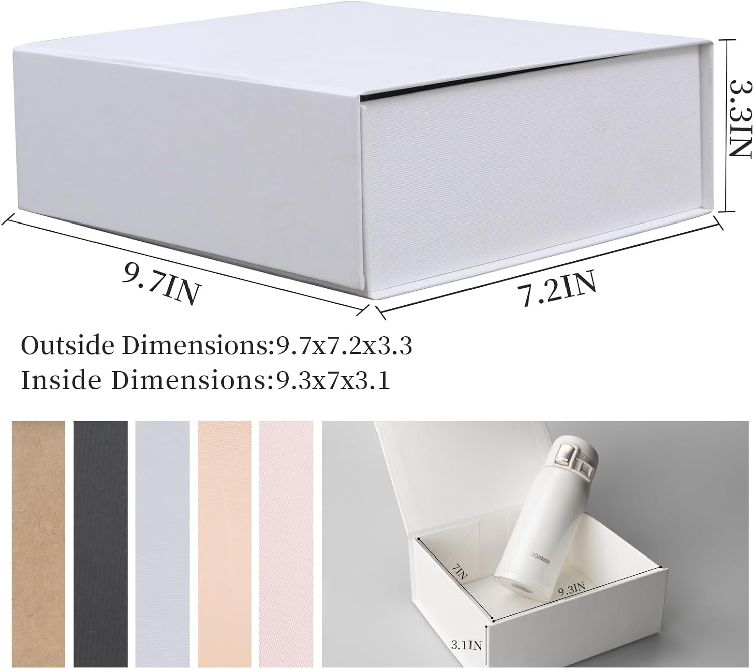 White Gift Box with Lid 9.7x7. - đánh giá và giá Wedding Packaging