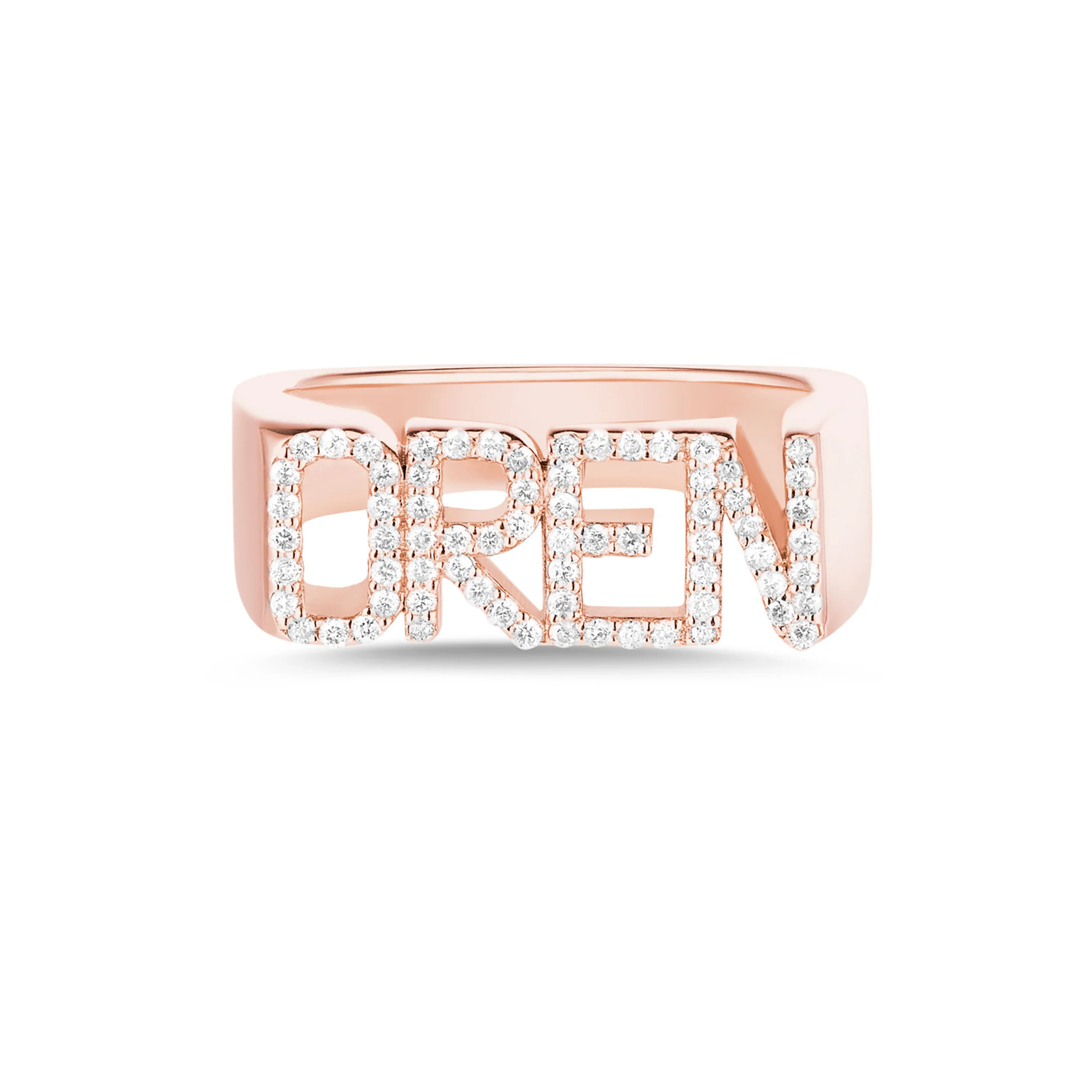 3D Name Ring Custom Diamond Na - đánh giá và giá Wedding Zone