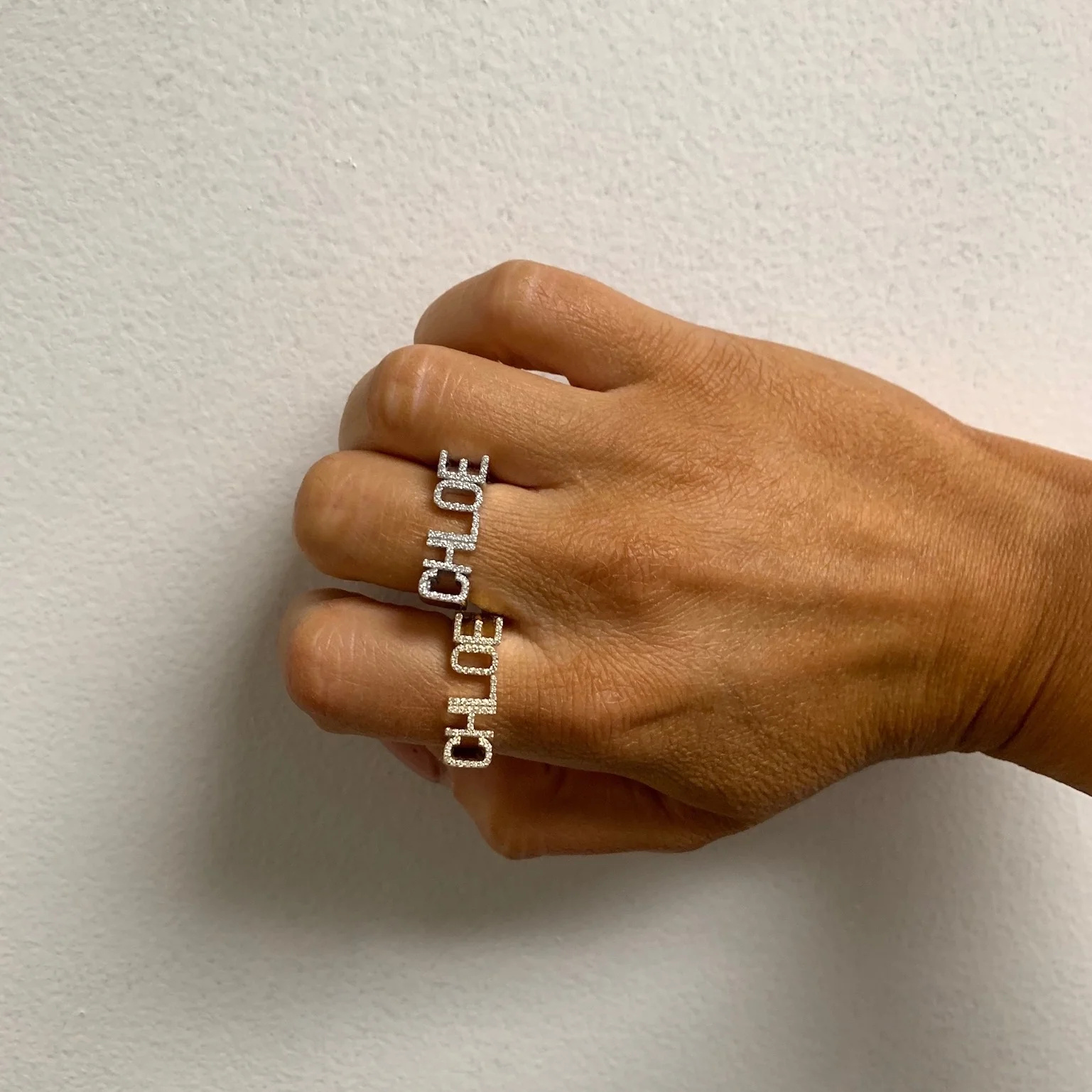 3D Name Ring Custom Diamond Na - đánh giá và giá Wedding Zone