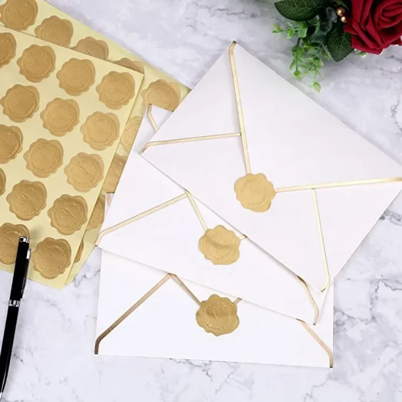 25/100Pcs Gold Embossed Heart  - đánh giá và giá Wedding Envelopes