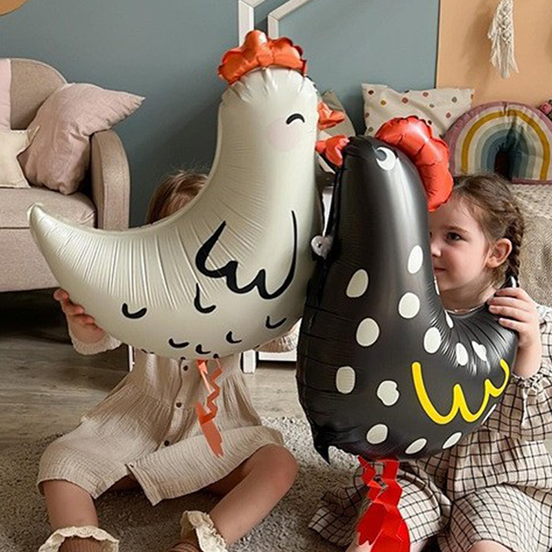 2Pcs Chicken-Shaped Aluminum F - đánh giá và giá Confetti Balloon Set