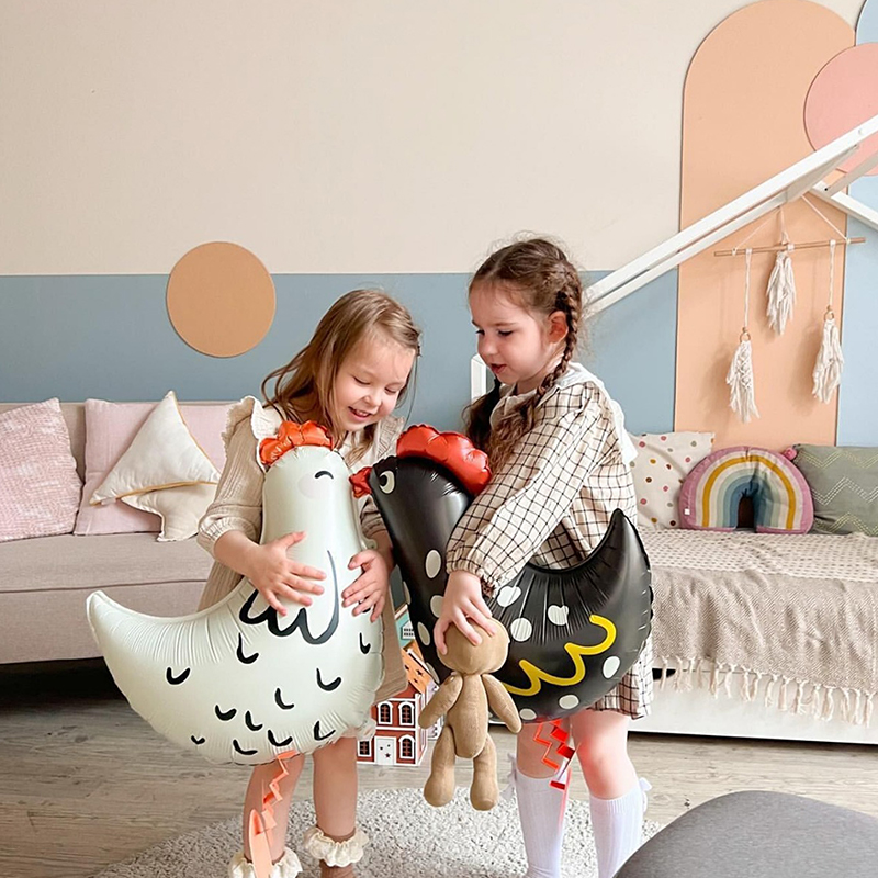 2Pcs Chicken-Shaped Aluminum F - đánh giá và giá Confetti Balloon Set