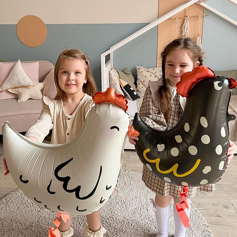 2Pcs Chicken-Shaped Aluminum F - đánh giá và giá Confetti Balloon Set