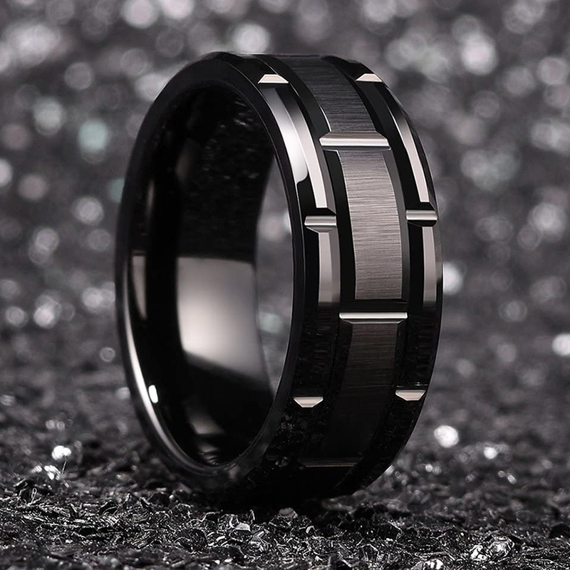 Fashion Men 8MM Stainless Stee - đánh giá và giá Wedding Zone