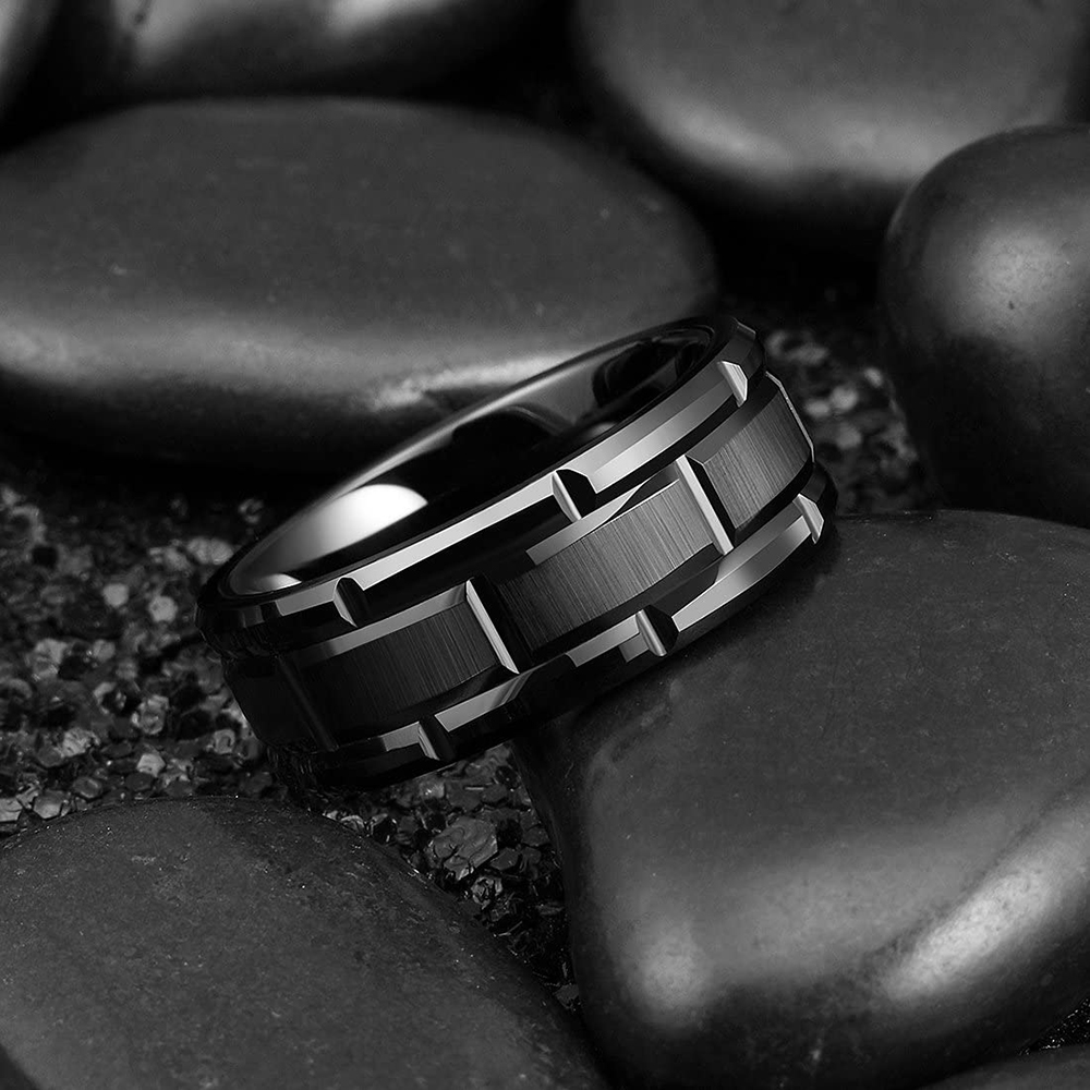 Fashion Men 8MM Stainless Stee - đánh giá và giá Wedding Zone