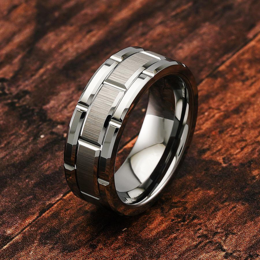 Fashion Men 8MM Stainless Stee - đánh giá và giá Wedding Zone