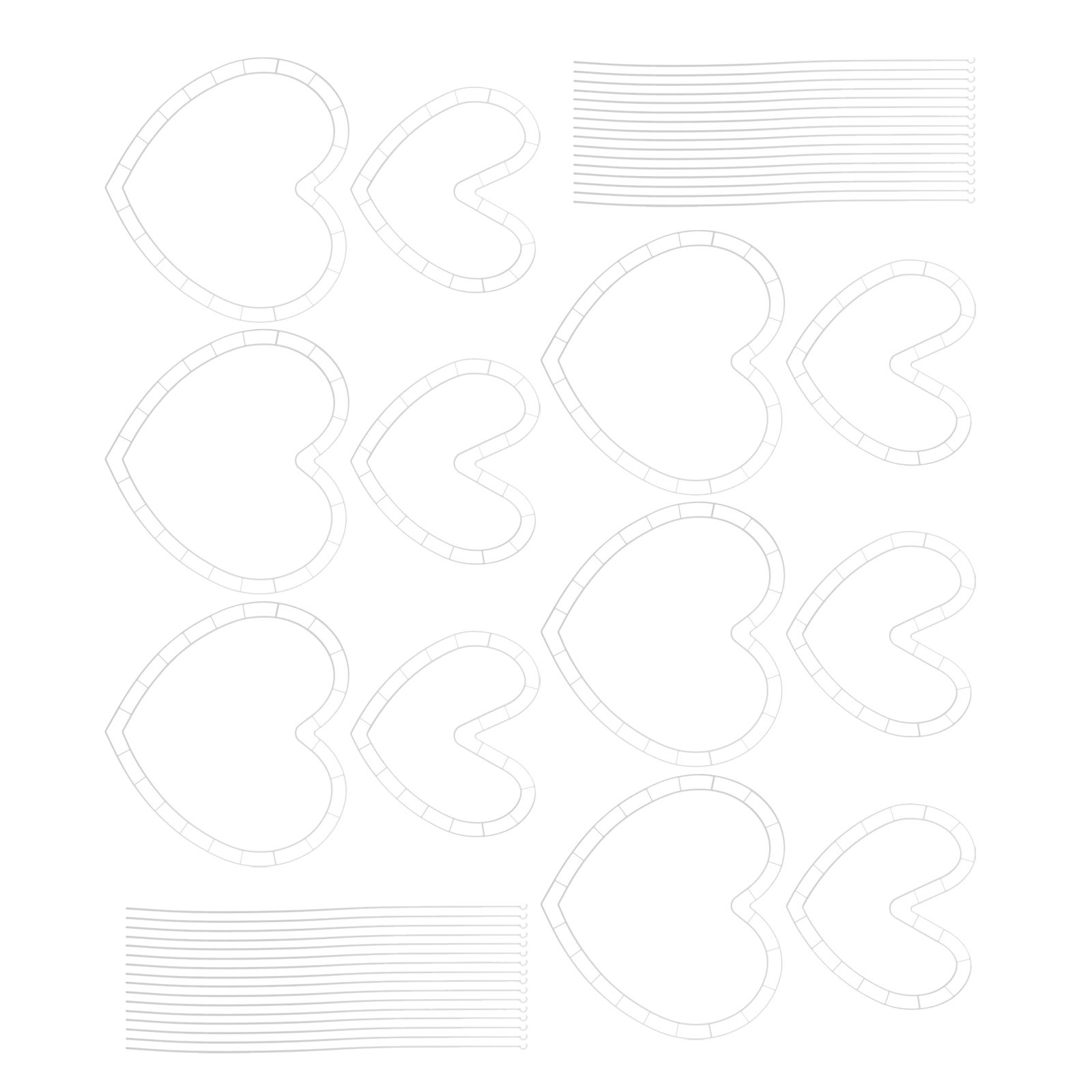 6 Sets Heart Shape Plastic Wre - đánh giá và giá Wedding Floral Supply