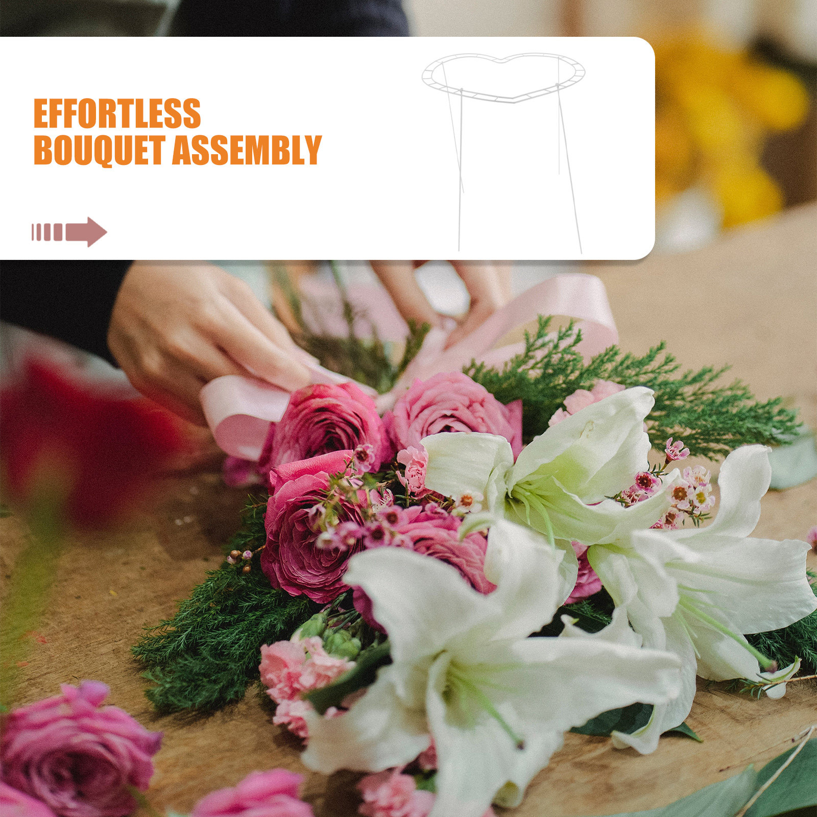 6 Sets Heart Shape Plastic Wre - đánh giá và giá Wedding Floral Supply