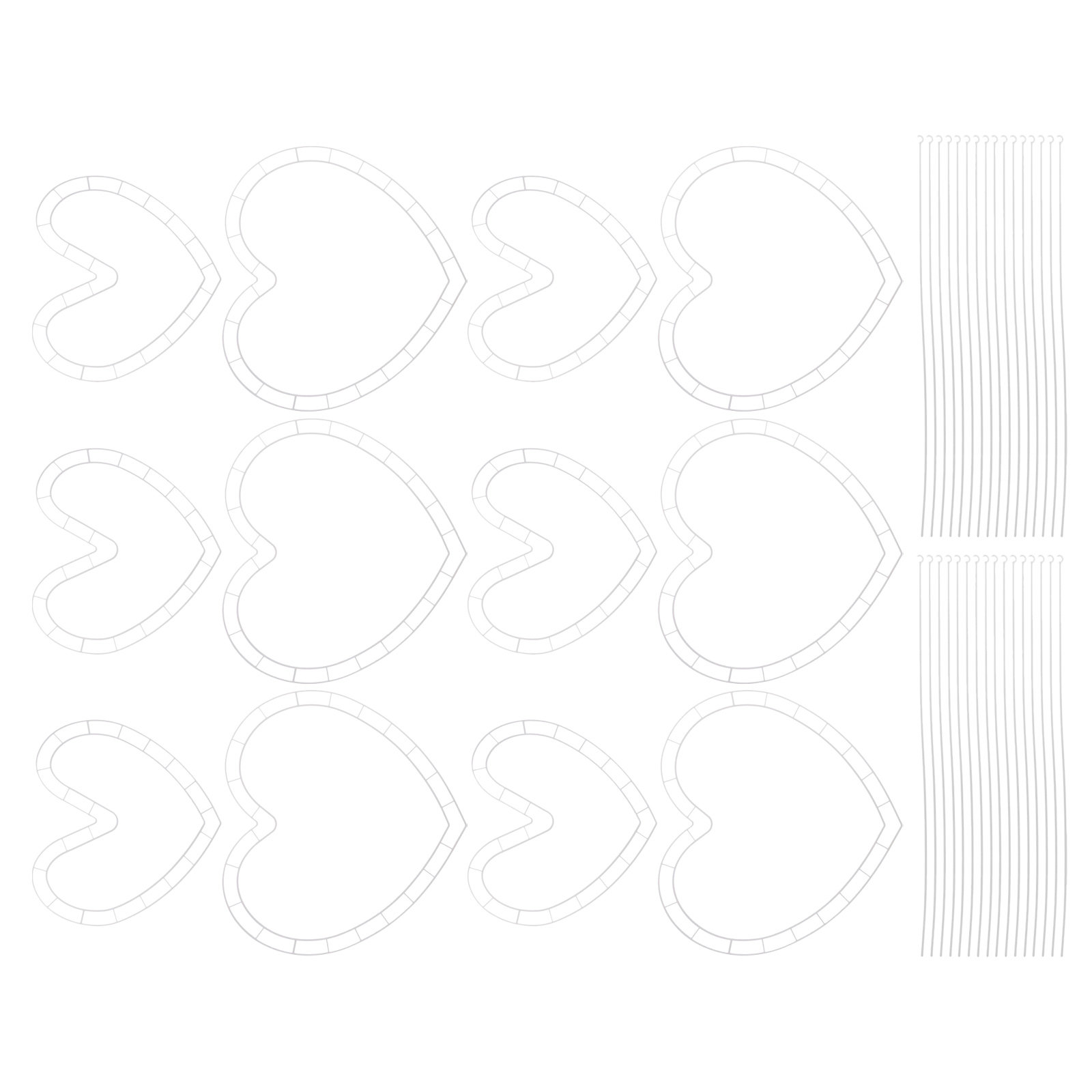 6 Sets Heart Shape Plastic Wre - đánh giá và giá Wedding Floral Supply