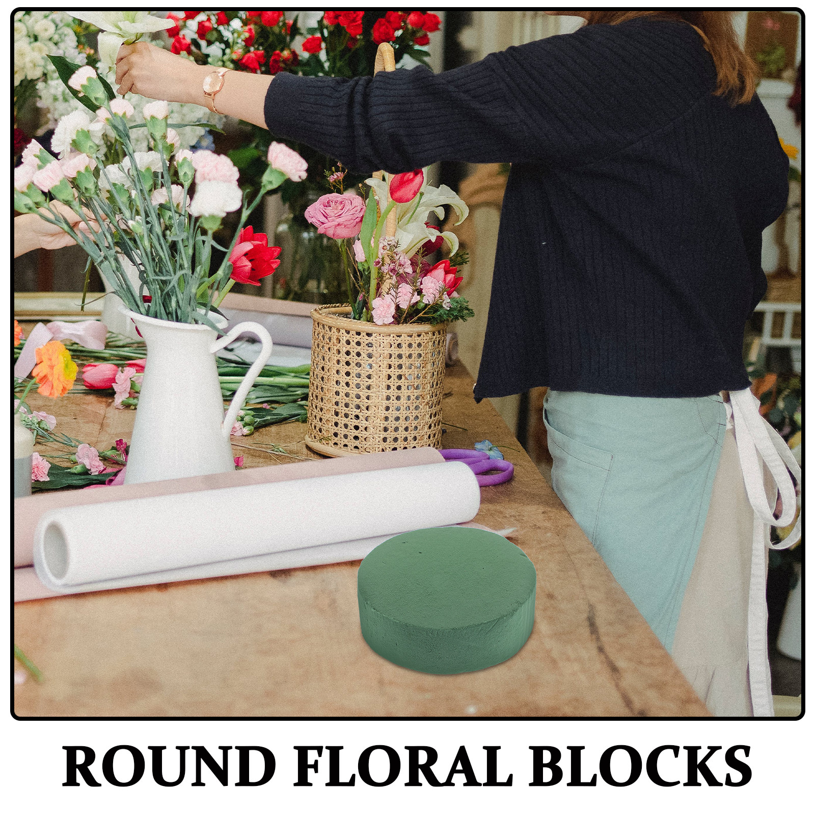 6Pcs Round Floral Foam Blocks  - đánh giá và giá Wedding Floral Supply
