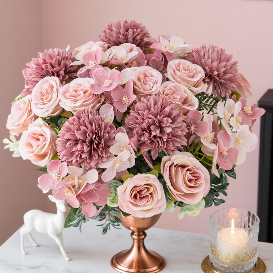 1/4pcs Artificial Flower Rose  - đánh giá và giá Flower Girl Basket