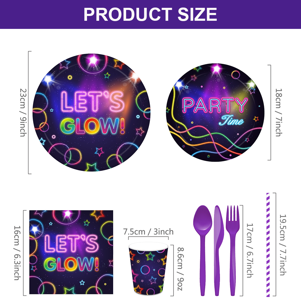 Glow Party Tablecloth Napkins  - đánh giá và giá Confetti Balloon Set
