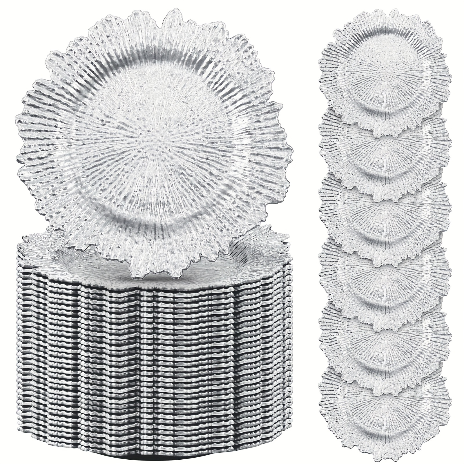 100pcs Reef Charger Plates Bul - đánh giá và giá Wedding Supply In Bulk