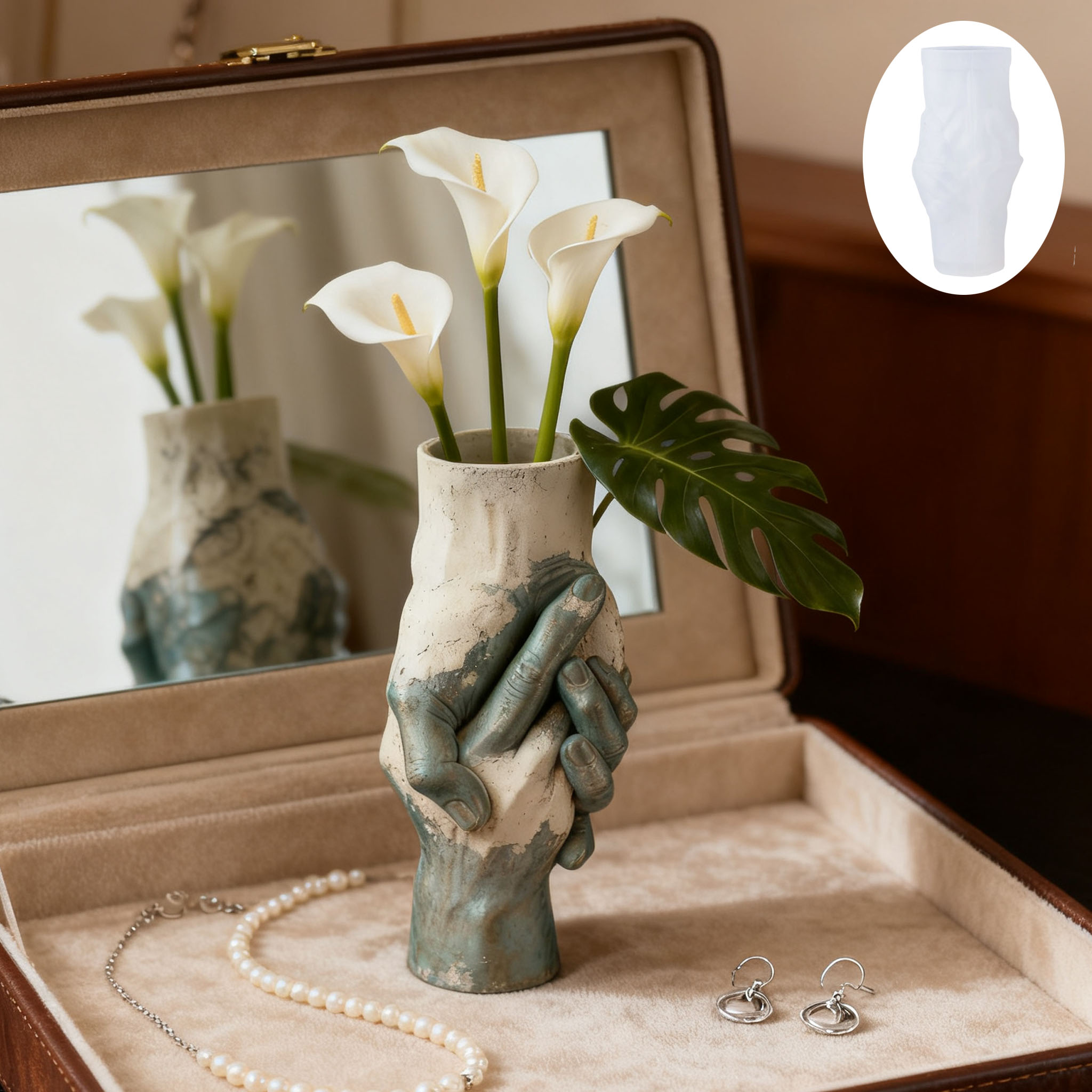Artistic Hand-in-Hand Vase Sil - đánh giá và giá Flower Girl Basket