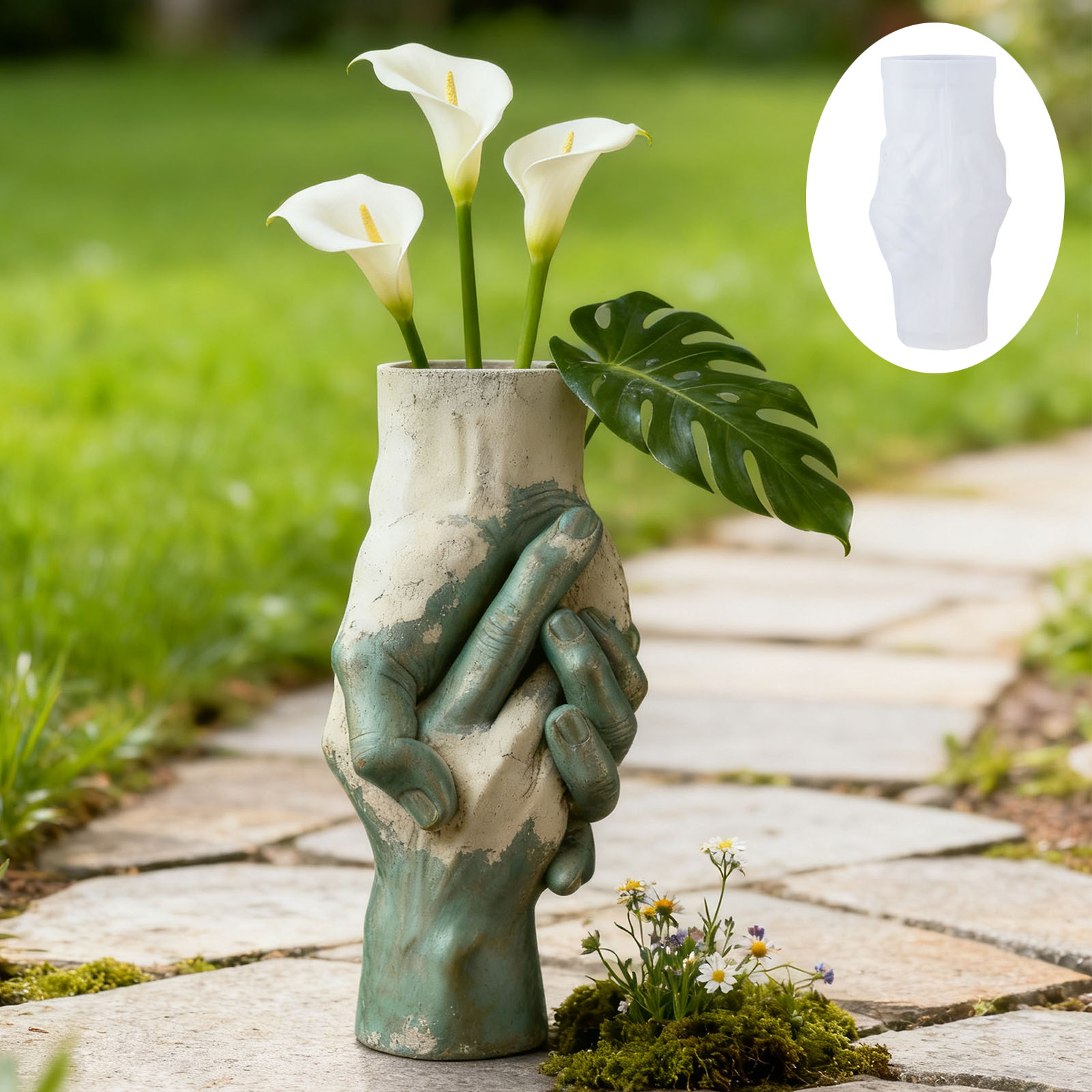 Artistic Hand-in-Hand Vase Sil - đánh giá và giá Flower Girl Basket