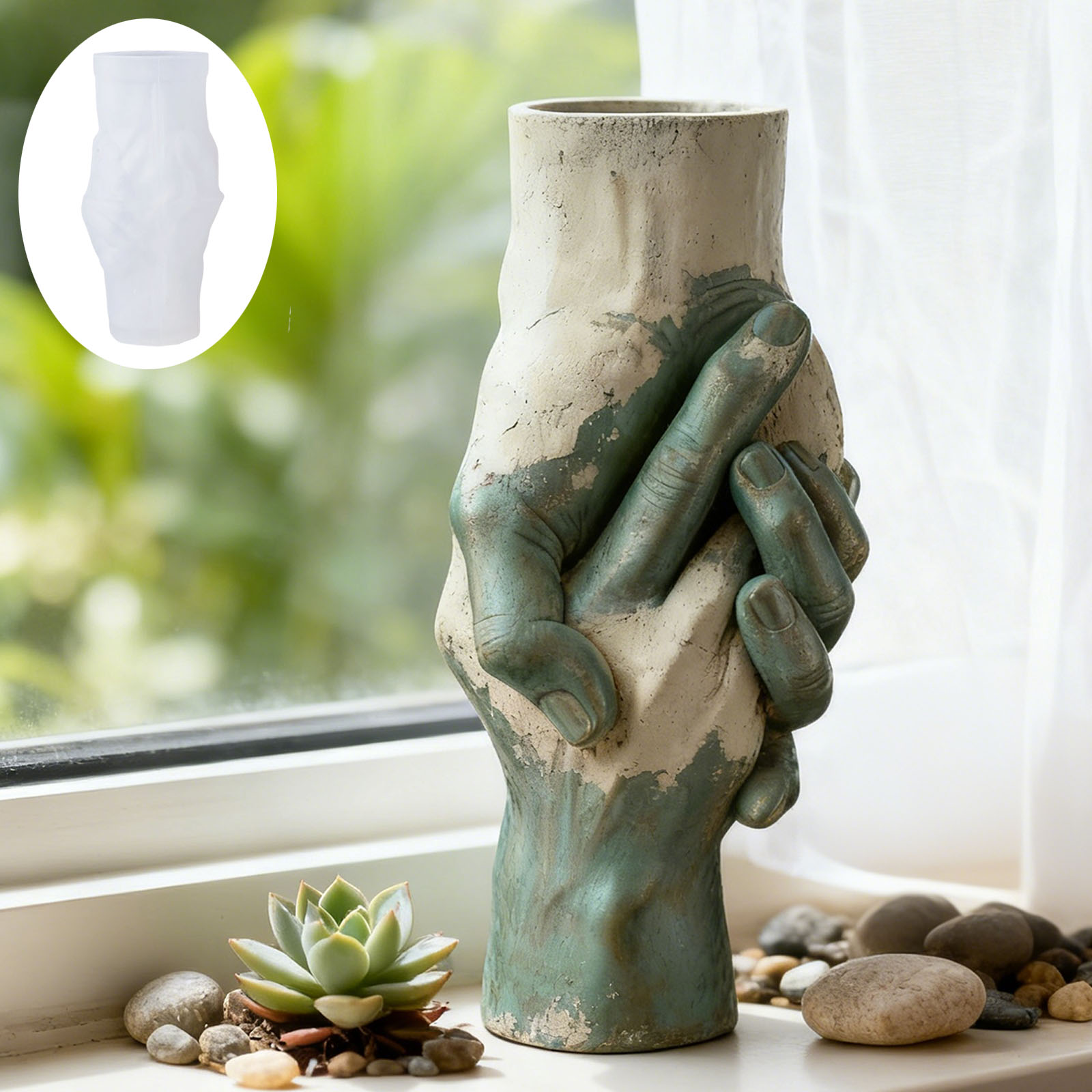 Artistic Hand-in-Hand Vase Sil - đánh giá và giá Flower Girl Basket