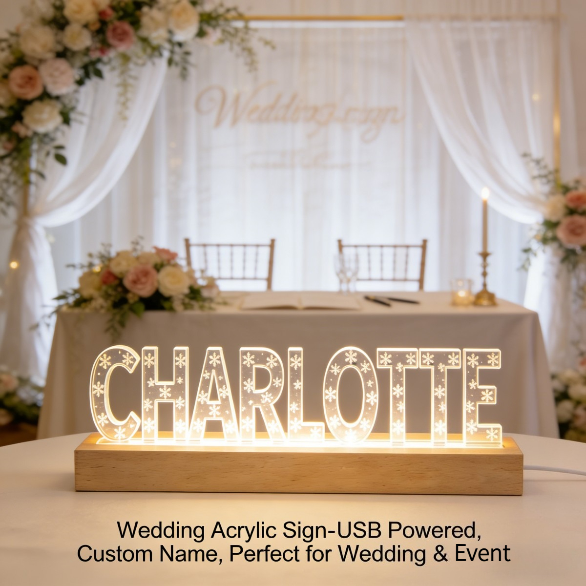 Personalized Acrylic LED Night - đánh giá và giá Wedding Led